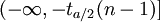 (-\infty,-t_{a/2}(n-1)]