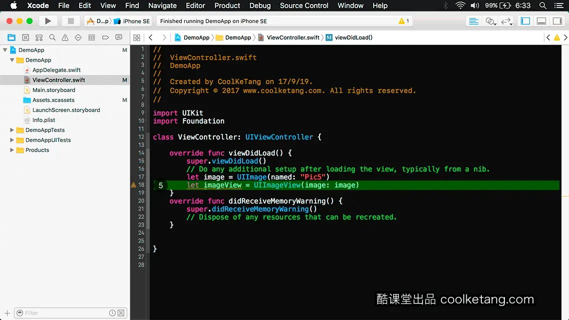 互动教程 for Xcode9 & Swift4-酷课堂