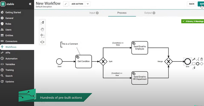 An example of the interface