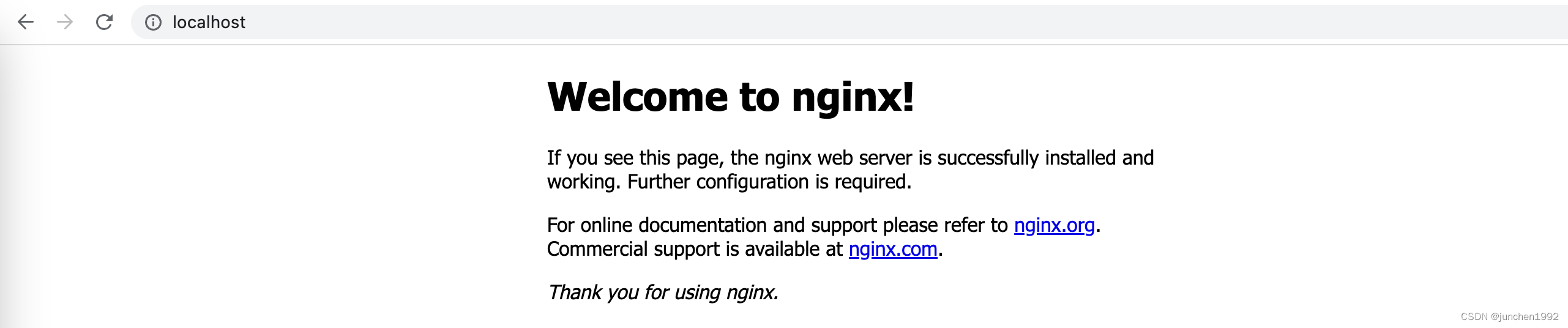 Nginx默认欢迎页面