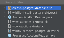 IDEA Recent Files