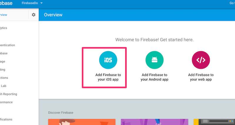 将Firebase添加到您的iOS应用