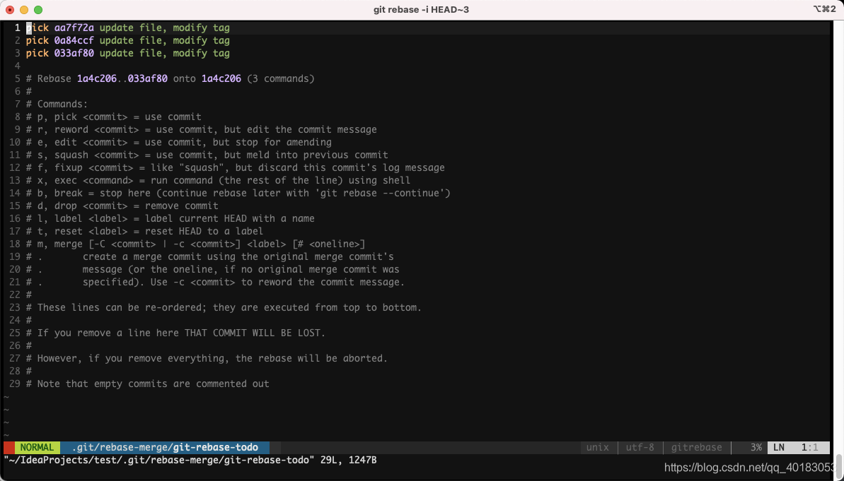 修改commit message