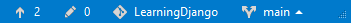 Visual Studio 窗口中的 Git 控件