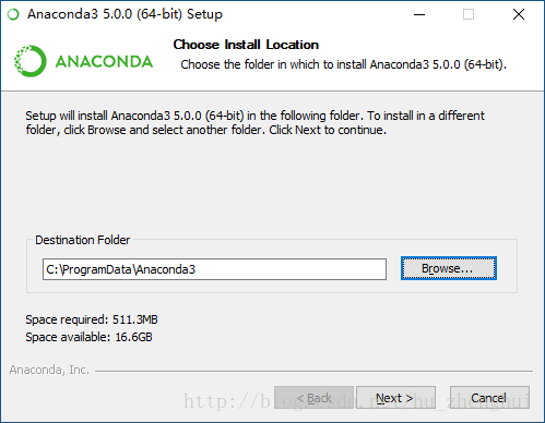 Choose Install Location