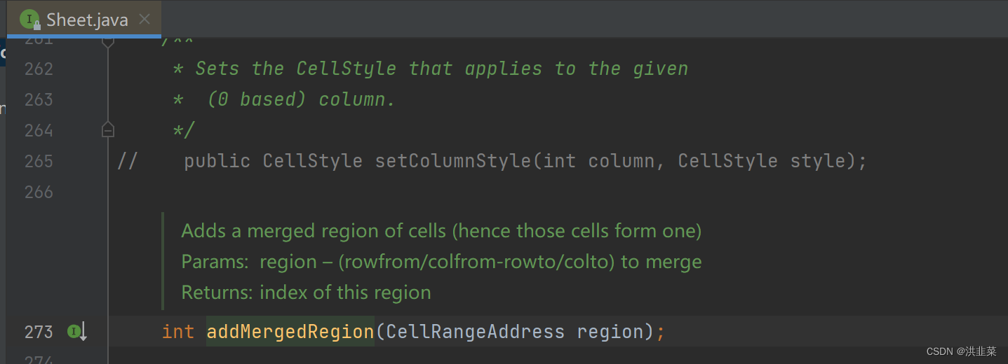 Apache poi 对单元格进行合并插图3 Apache poi 对单元格进行合并