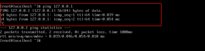 ping 127.0.0.1