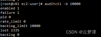 Auditctl Linux报错:audit: backlog limit exceeded-CSDN博客