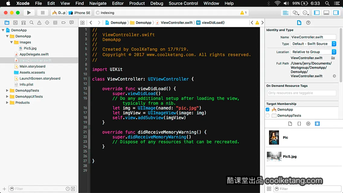 互动教程 for Xcode9 & Swift4-酷课堂