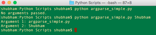 python command line arguments