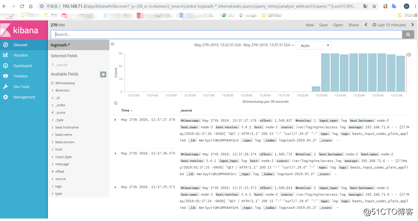 Centos7-ELK5.4.1+Filebeat安装配置