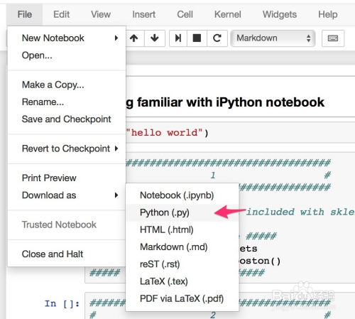 Ipython Notebook ipynb文件转化为Python脚本