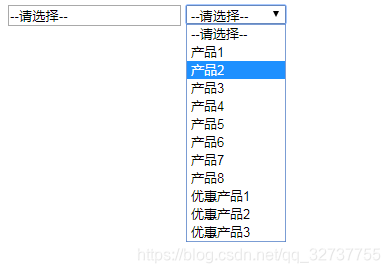 点击输入框，显示选择框