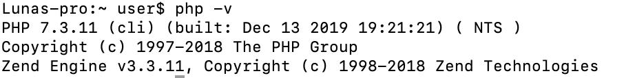 php -v