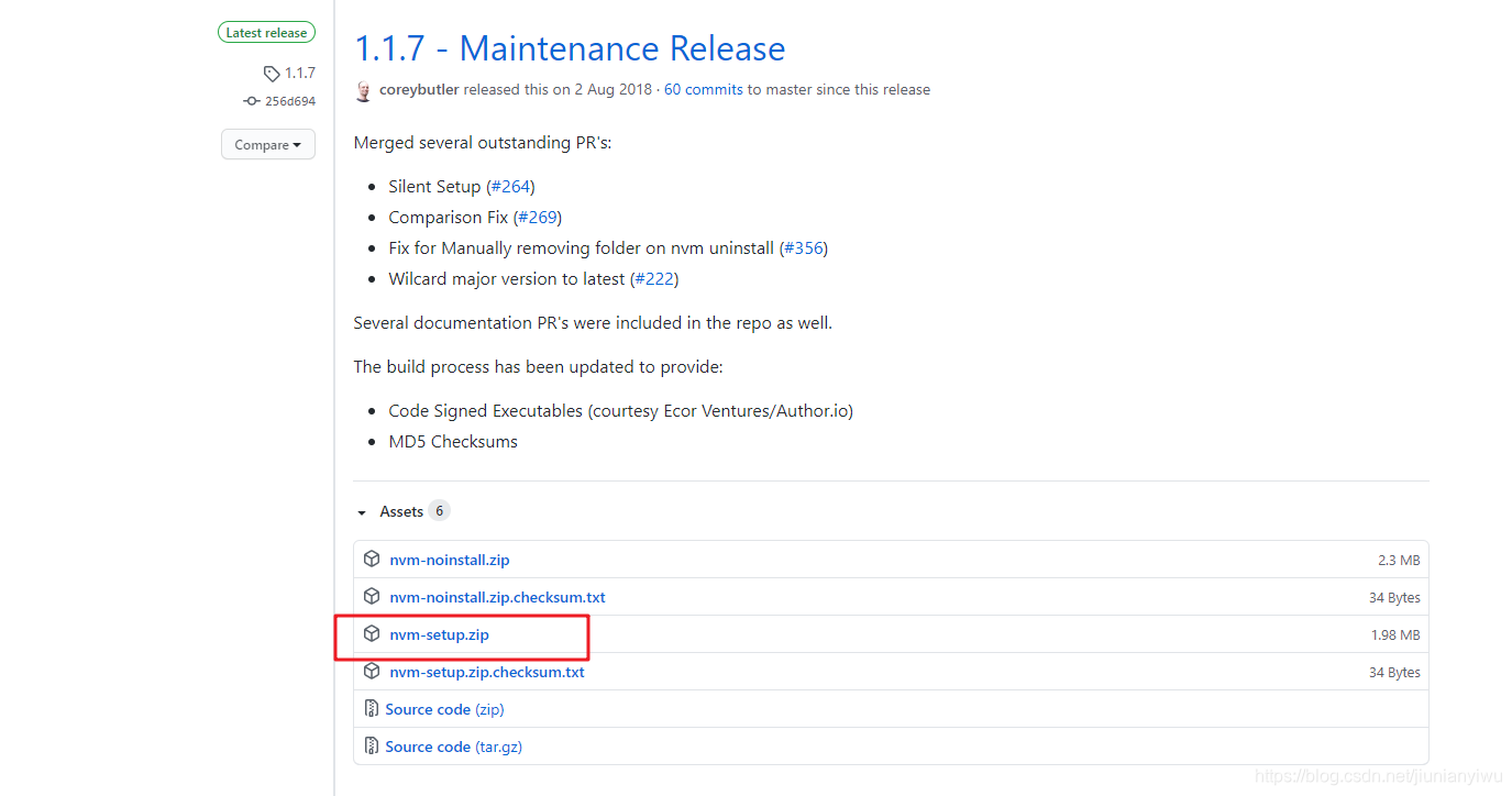 github上下载nvm
