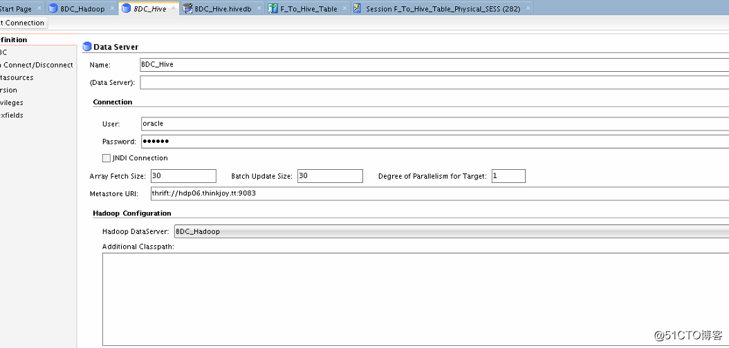 Configuring Oracle Data Integrator for Cloudera