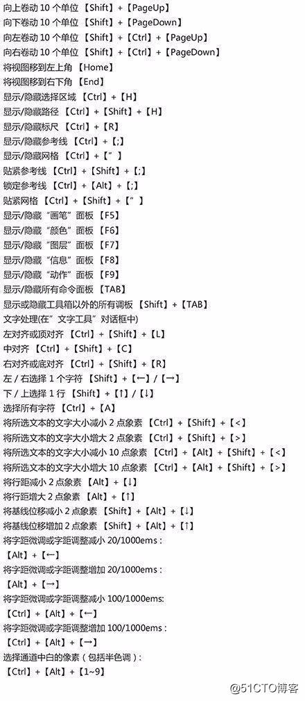 Adobe PhotoShop常用快捷键大全