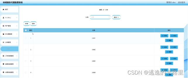 图5-9分类管理界面图