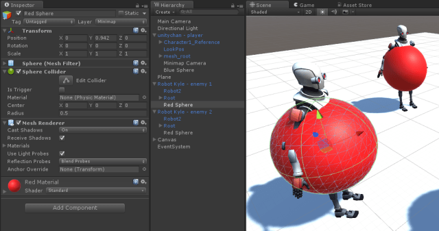 robot red spheres