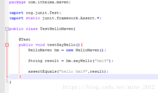 创建TestHelloMaven.java