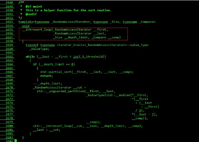 使用std::sort()排序导致程序core问题分析