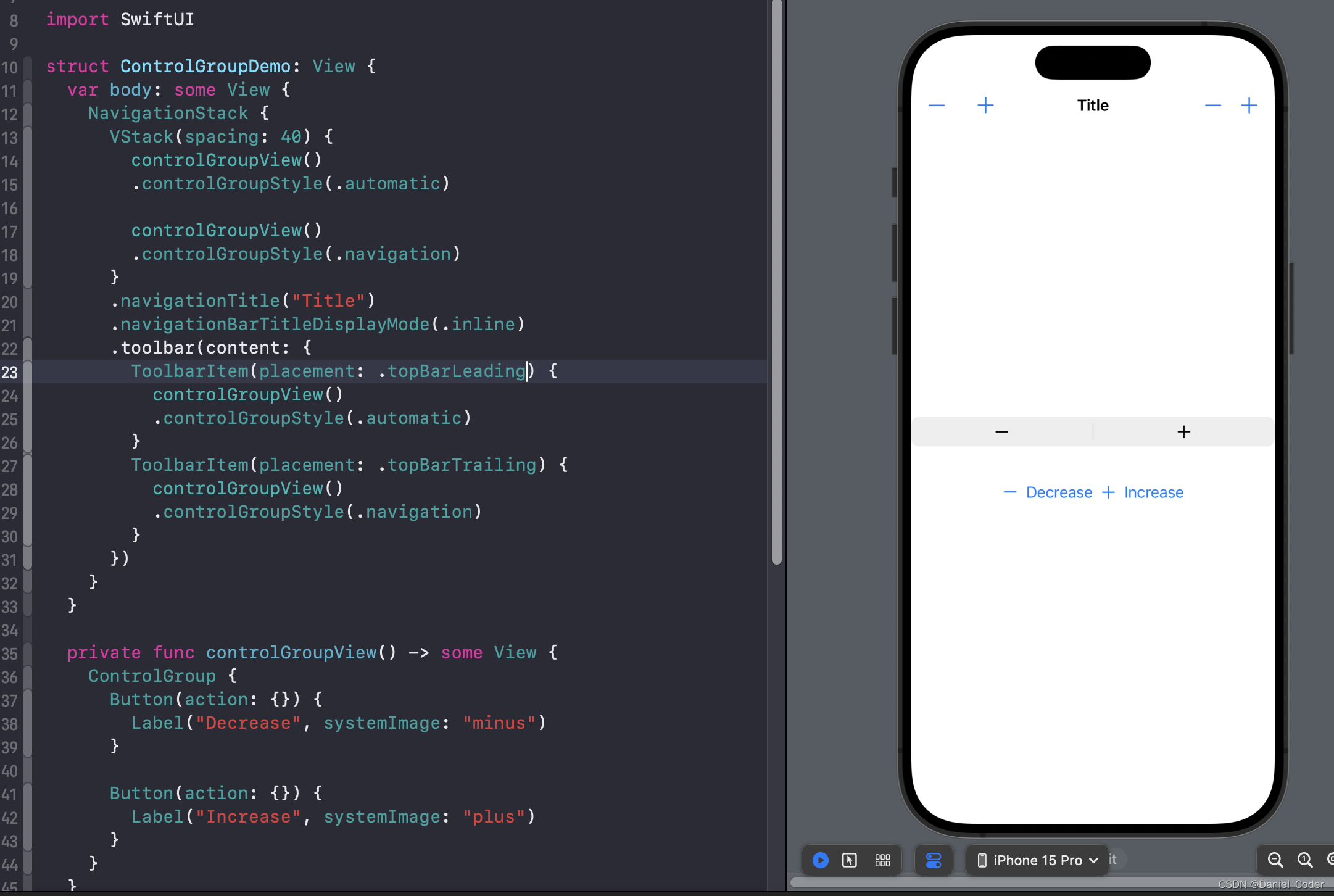 SwiftUI中Menu和ControlGroup的使用_swiftui menu-CSDN博客