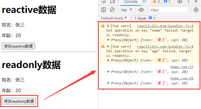 Vue 定义只读数据 readonly_vue readonly-CSDN博客