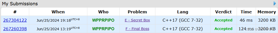 MY SUBMISSIONS