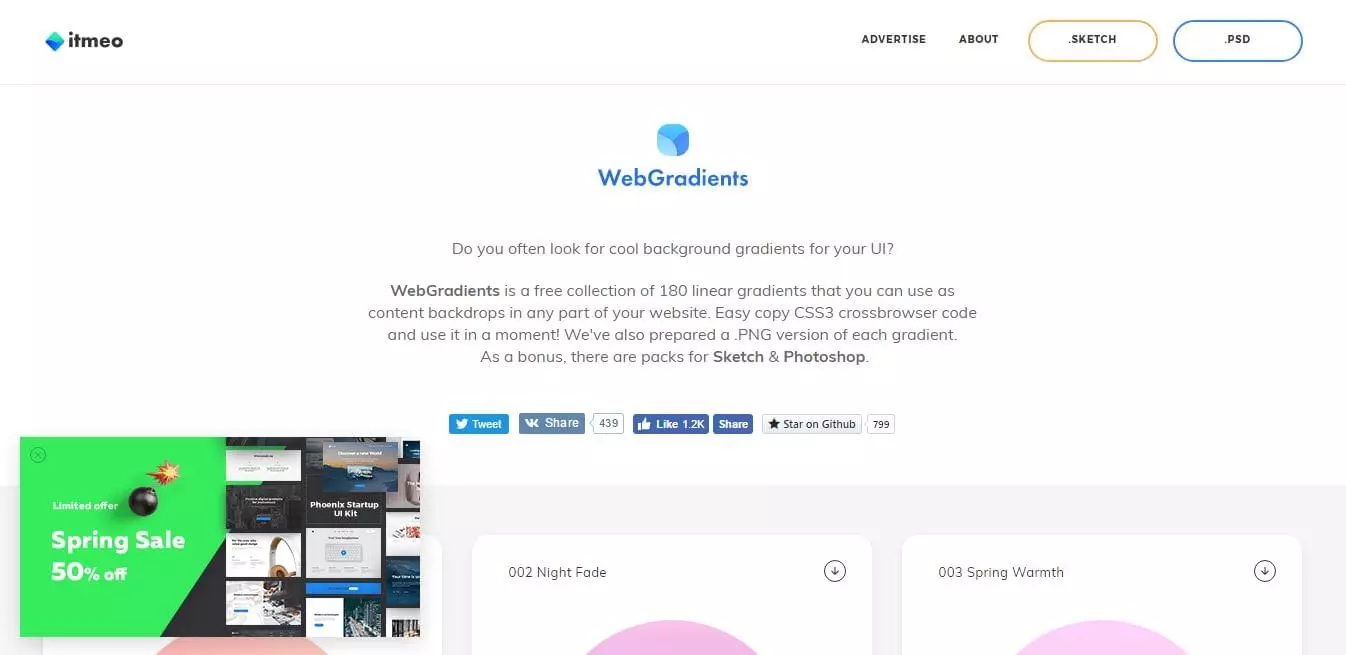 Itmeo's Web gradients