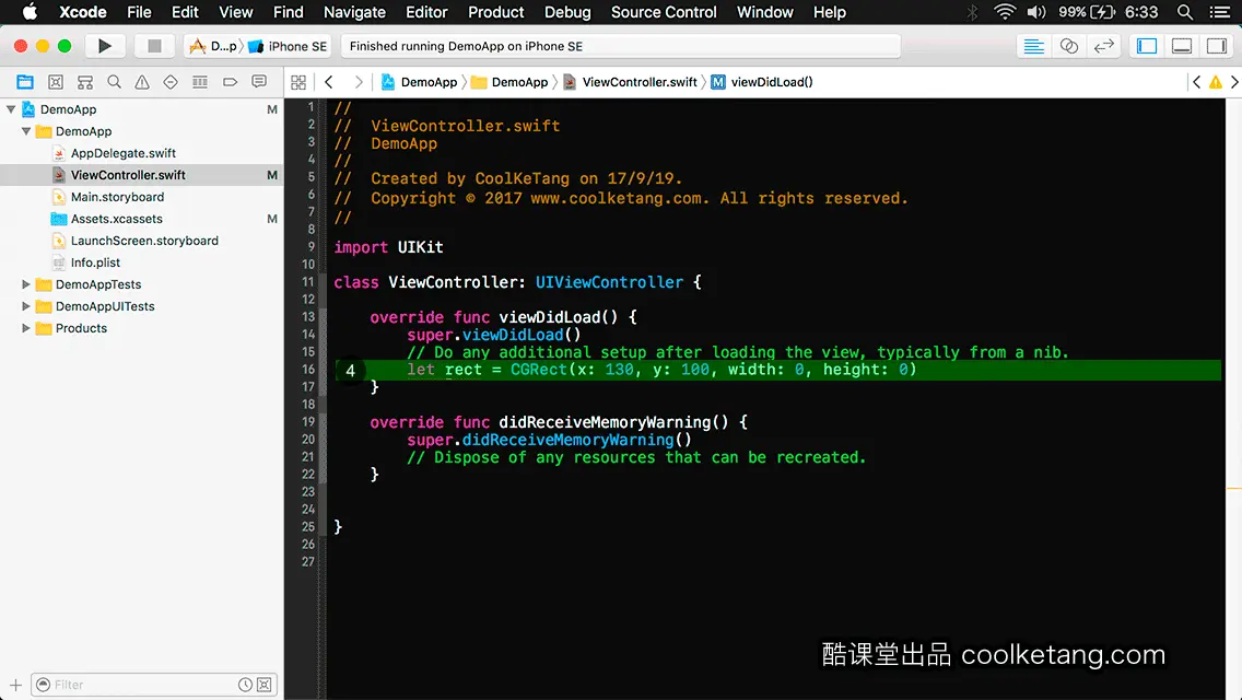 互动教程 for Xcode9 & Swift4-酷课堂