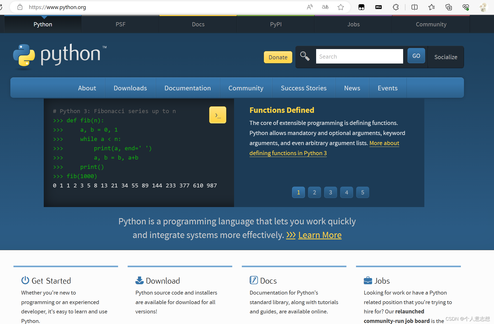 python官网