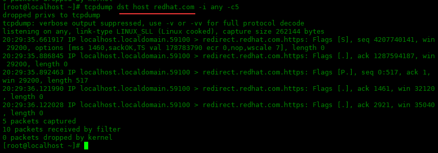 tcpdump 命令的常用选项:二tcpdump 命令的常用选项:二