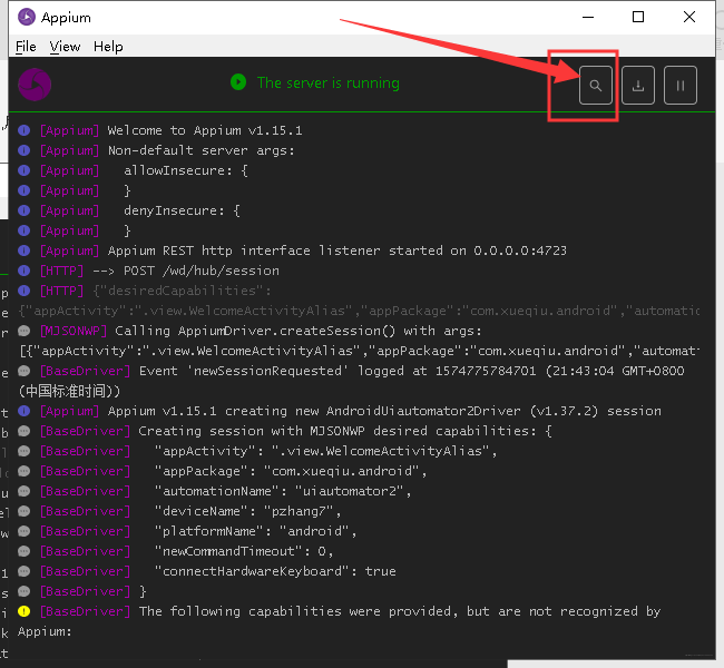 Appium Server