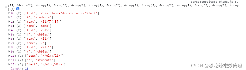 没有通过nestTokens处理的tokens