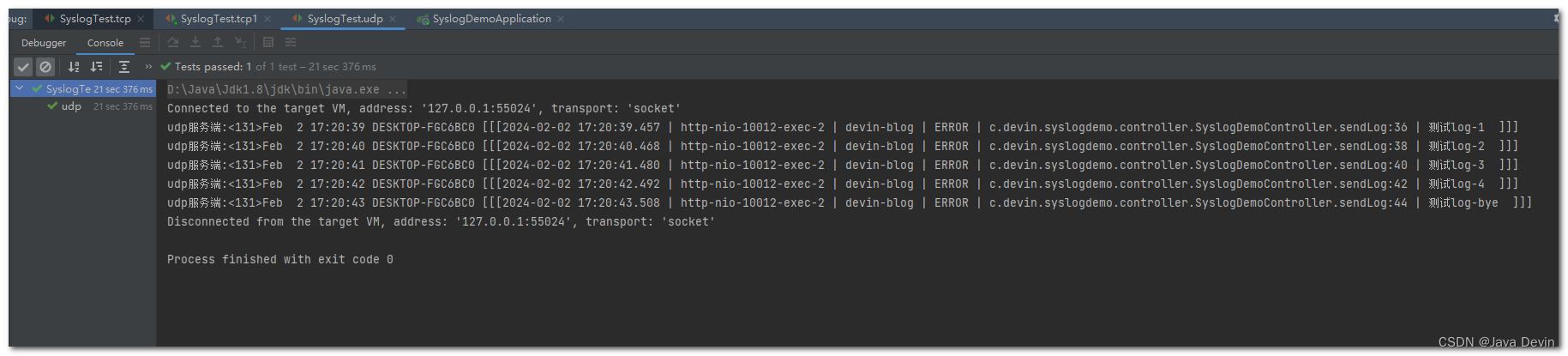 使用logback发送syslog日志、syslog发送UDP/TCP协议、自定义Appender发送syslog日志_logback ...