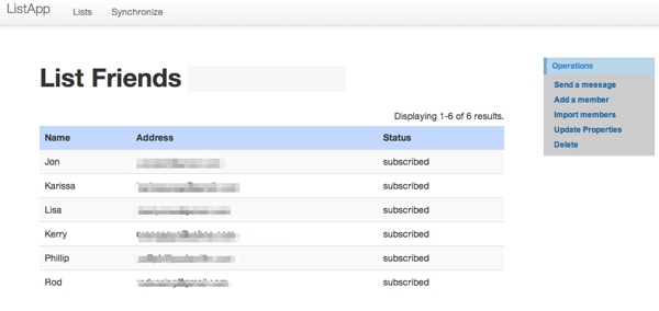 开源列表应用程序成员列表