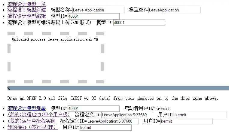 图5:测试入口界面(Web客户端)
