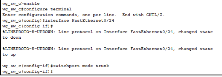 VLAN设置TRUNK及划分