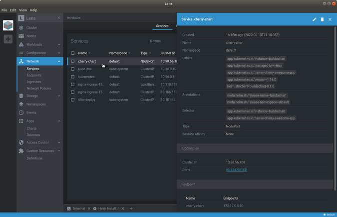 镜头网络服务菜单 Lens Network Services menu