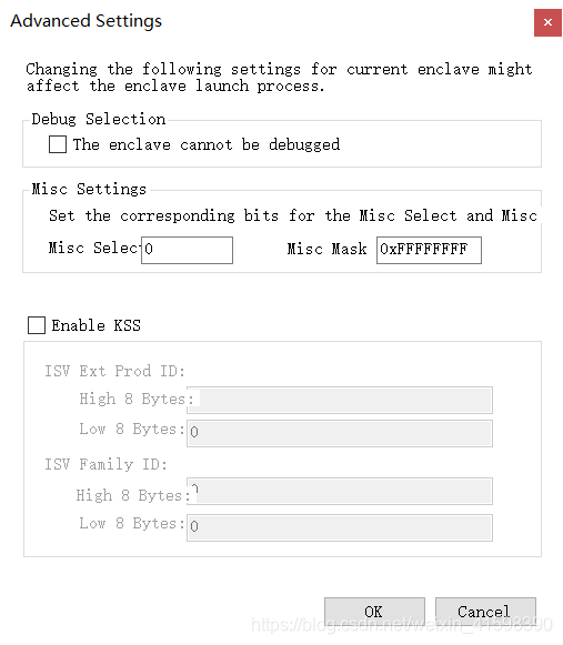 Advanced Enclave Settings