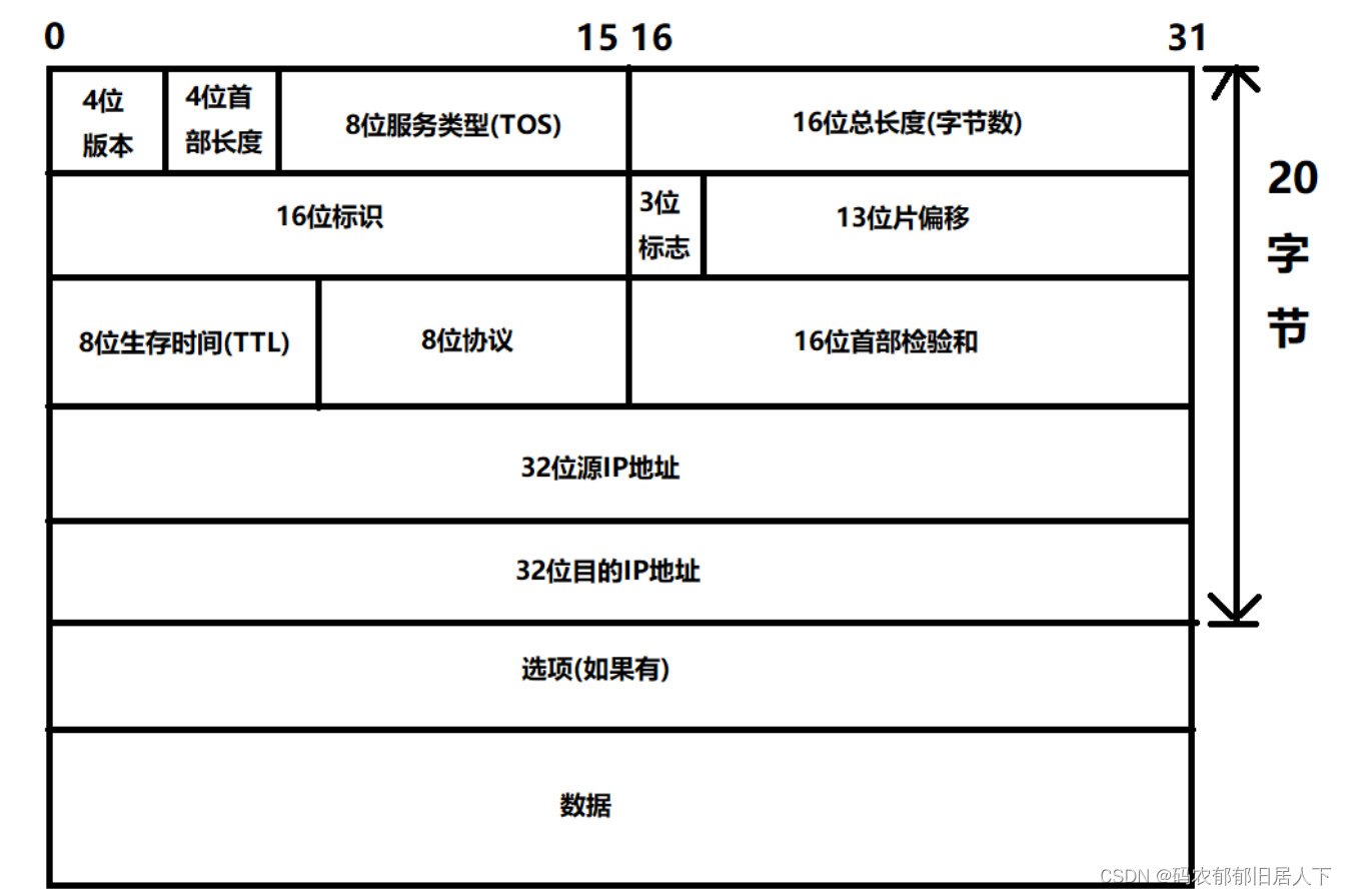 二,ip数据包格式