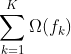 \sum _{k=1}^{K}\Omega(f_{k})