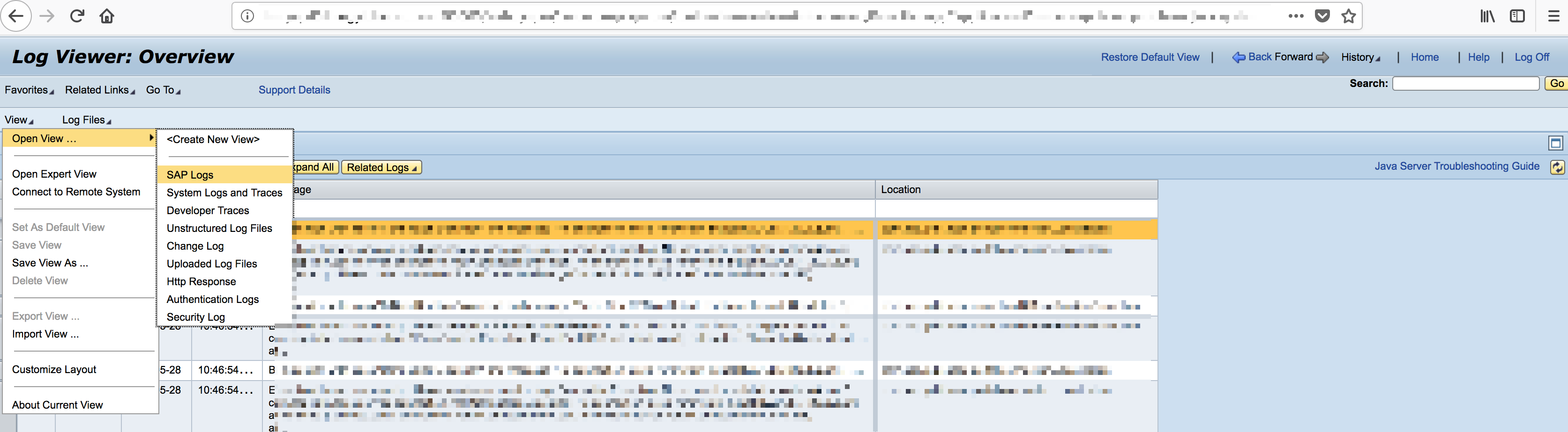 SAP Logs