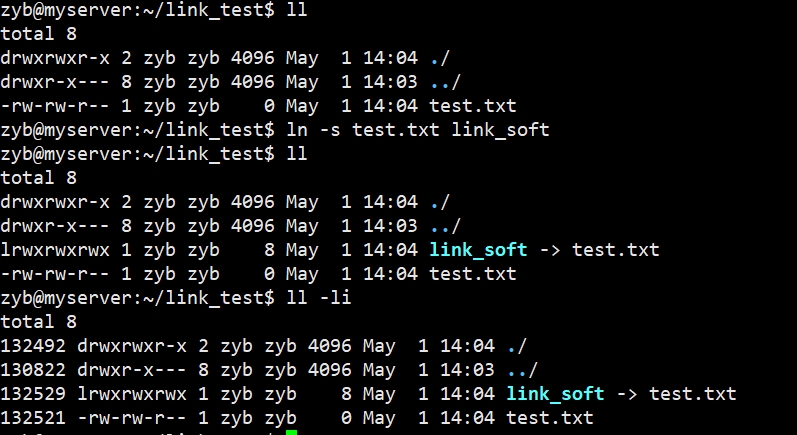Linux文件系统中的软硬链接插图3 在这里插入图片描述