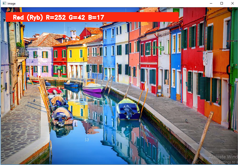 red color detection - python mini project
