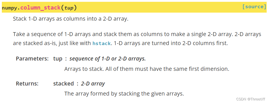 python numpy 两种方法将相同shape的一维数组合并为二维数组_python 一维数组组合成二维数组-CSDN博客