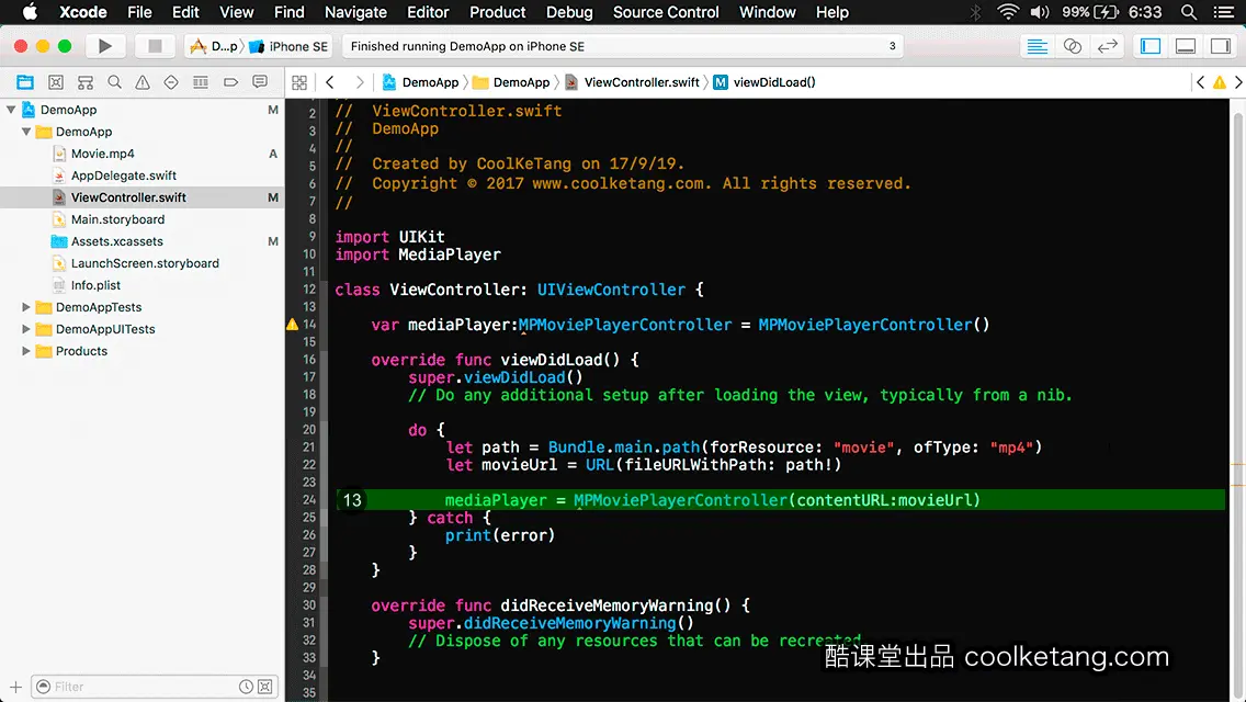 互动教程 for Xcode9 & Swift4-酷课堂