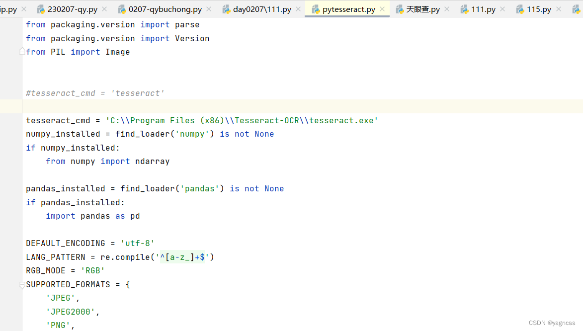pycharm显示pytesseract.pytesseract.TesseractNotFoundError: tesseract is ...