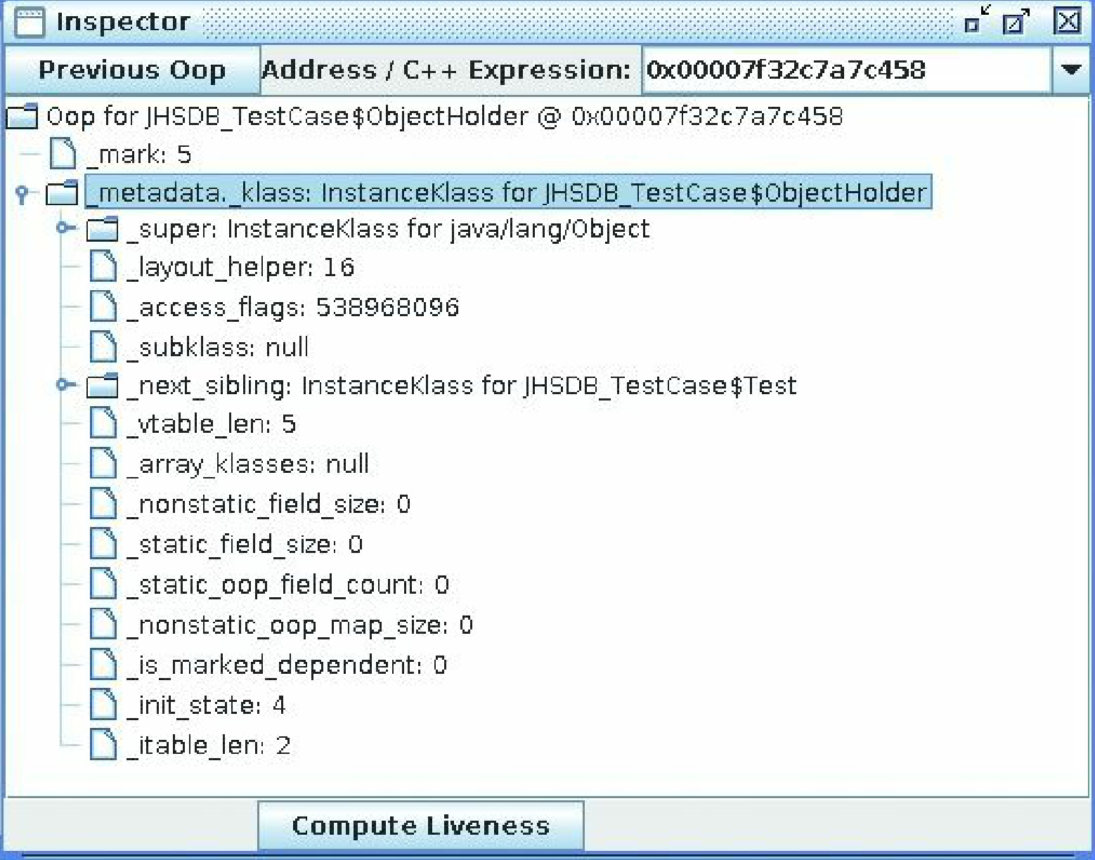 图4-6 查看对象实例数据