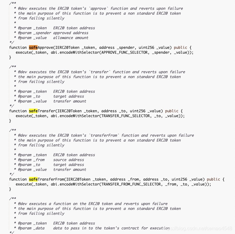 TokenHandler Fucntions